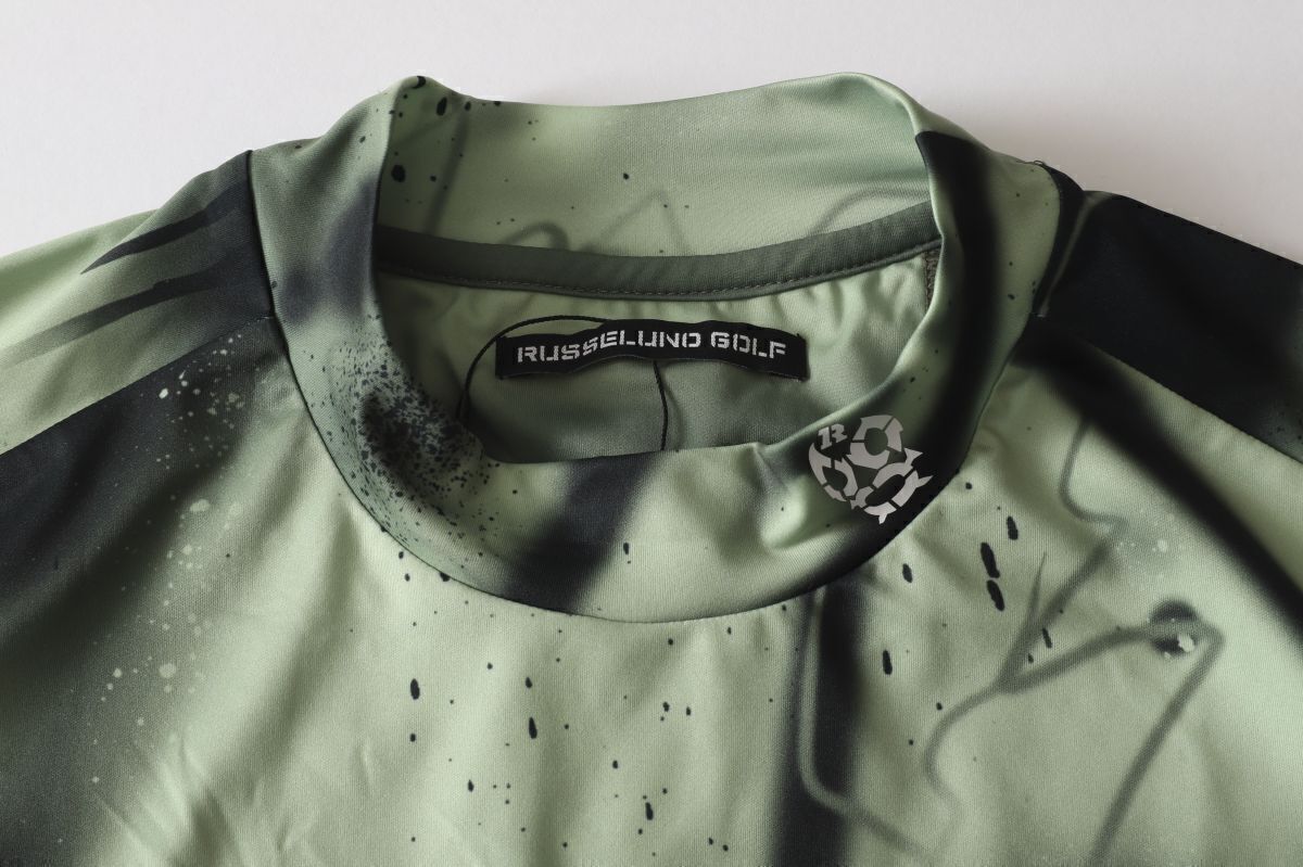正規☆RUSSELUNO ラッセルノ☆S/S LOGO MOCKNECK SHIRT モックネック半袖シャツ5☆L【RG-2320620】カーキ深緑【本物保証】店頭完売☆レア  - メルカリ