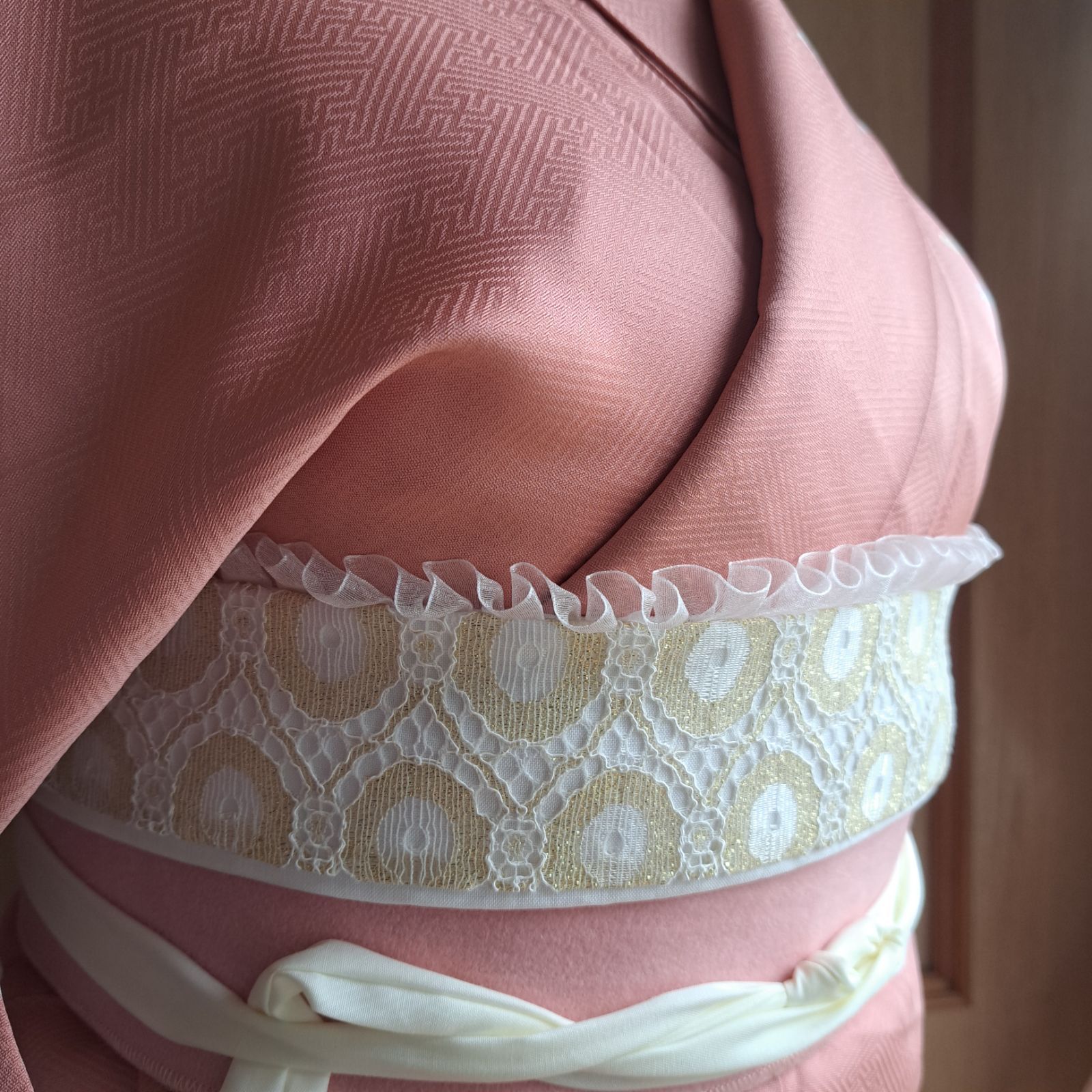 No.999 セット購入 着物 おしゃれ着こなし 伊達襟 帯飾り フリル 成人