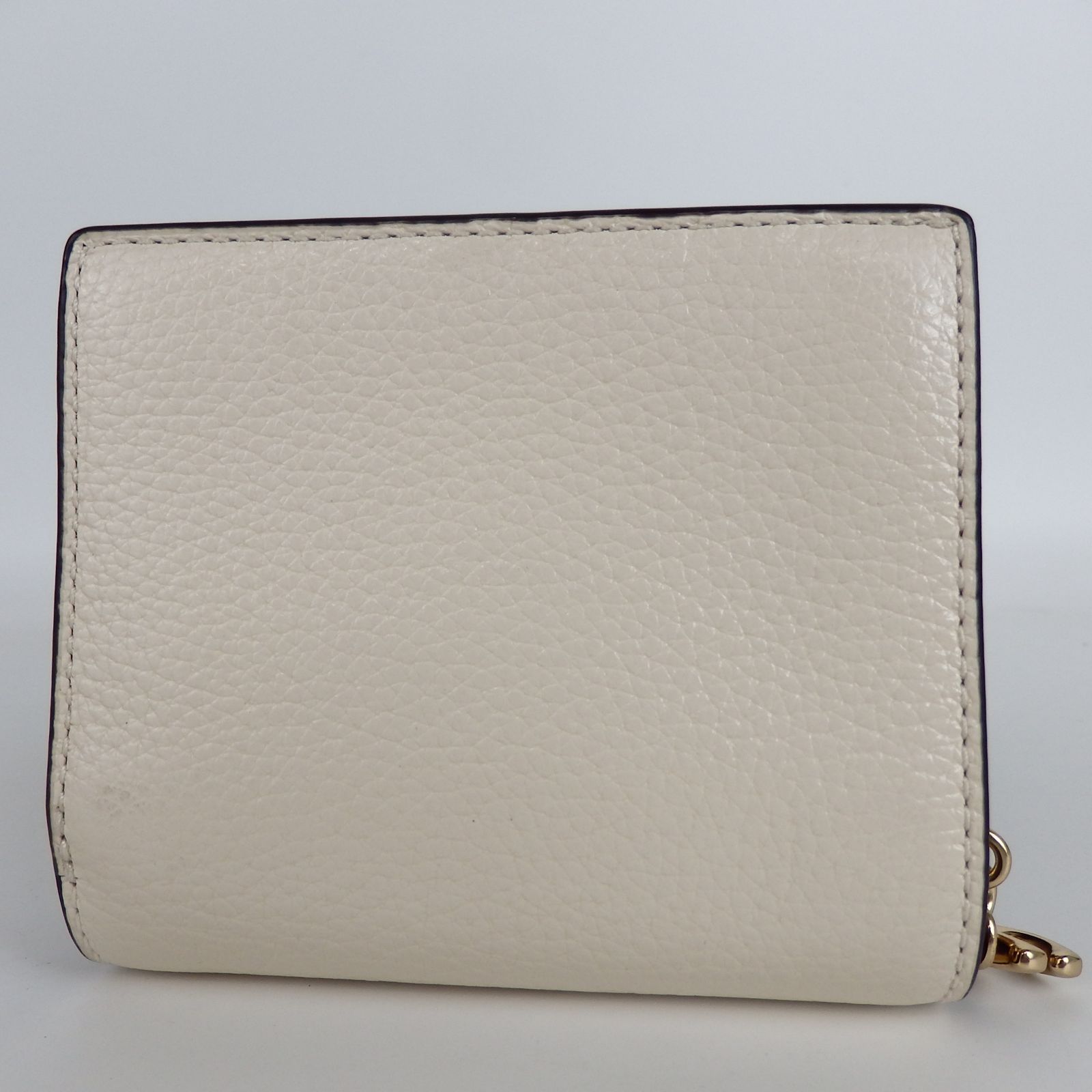 COACH コーチ ロゴ入り 二つ折り財布 ホワイト レザー レディース 4-3 41633