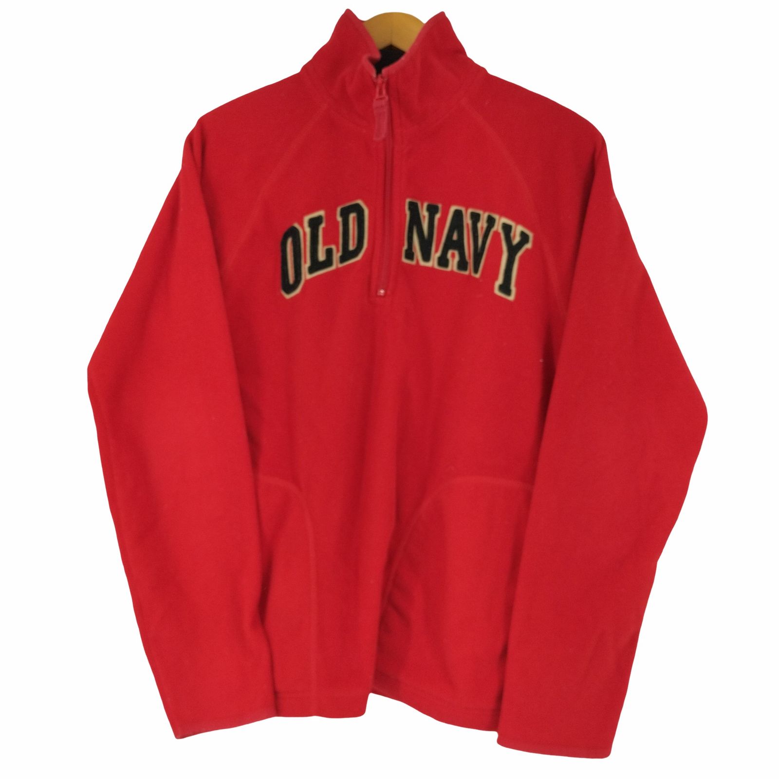 オールドネイビー OLD NAVY フロントロゴワッペン ハイネックハーフ