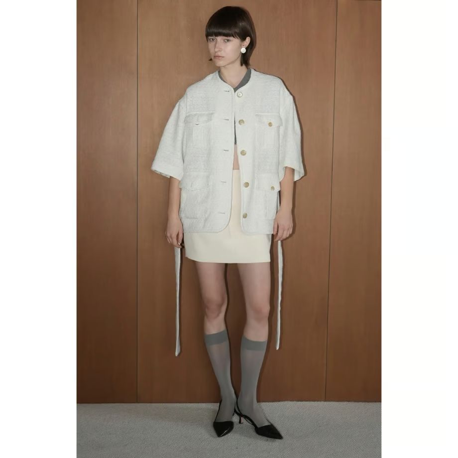 CLANE｜クラネ “HALF SLEEVE TWEED JACKET” ハーフスリーブ