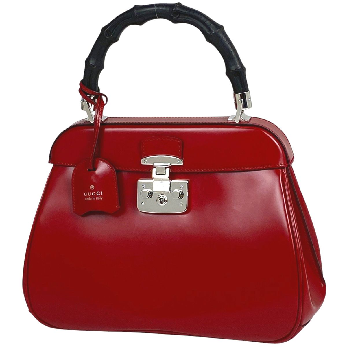 GUCCI グッチ　ハンドバッグ　バンブー　レッド グッチ バンブー 1947〕スモールバッグレッド レザー | GUCCI公式