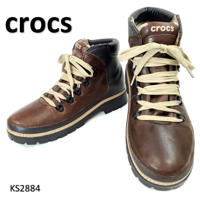 クロックス 激 レザー バイ 内側フリース レースアップ M11