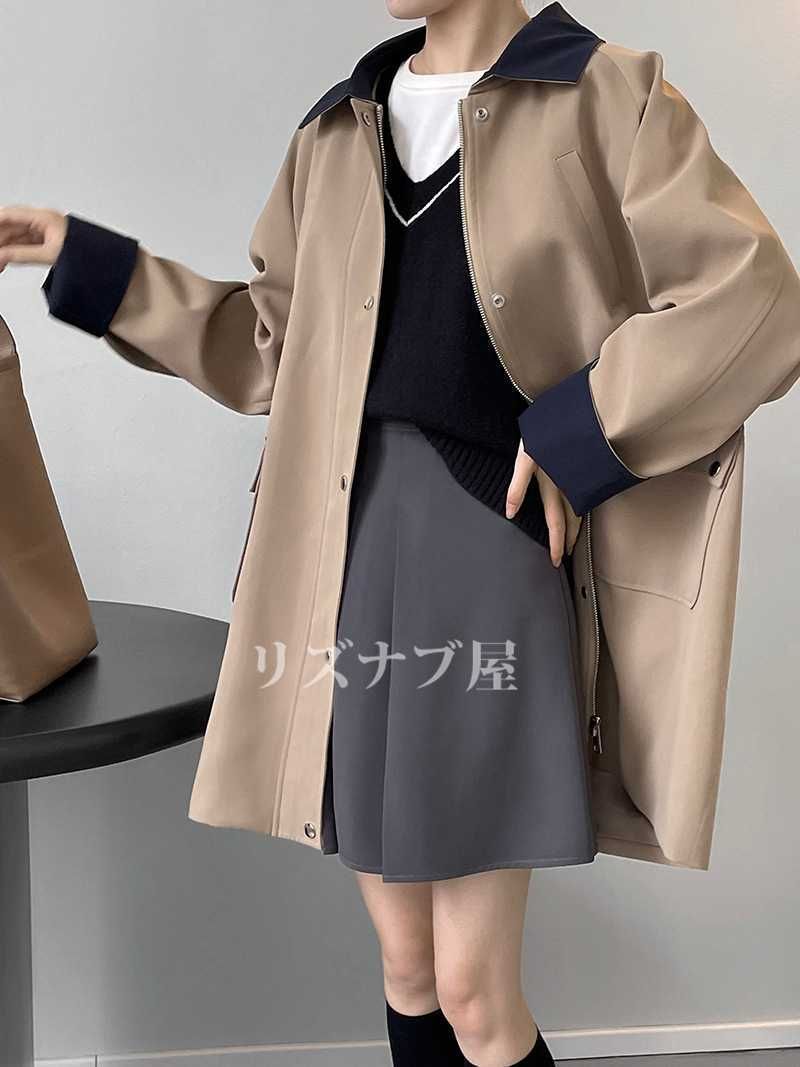 アウター トップス ジャケット レディース 無地 ミドル丈 防風 秋冬 格好いい 通勤 通学 ファッション taochuan40