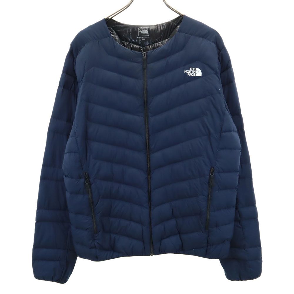ノースフェイス NY31603 ノーカラー ダウンジャケット XXL ネイビー THE NORTH FACE アウトドア ビッグサイズ メンズ