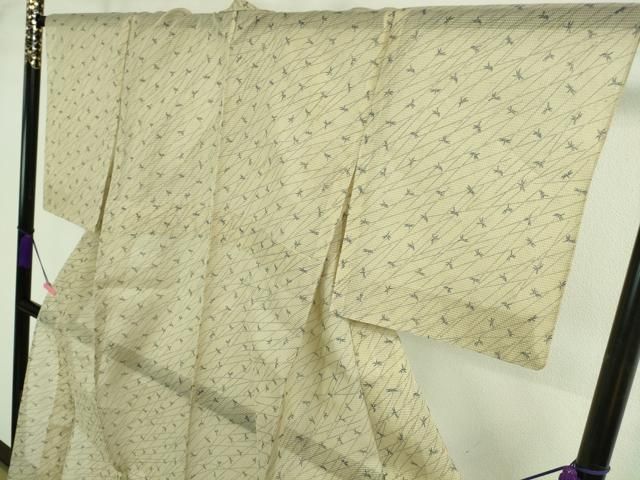 平和屋本店□極上 夏物 竺仙 浴衣 絹紅梅 蜻蛉 正絹・綿 高島屋扱い