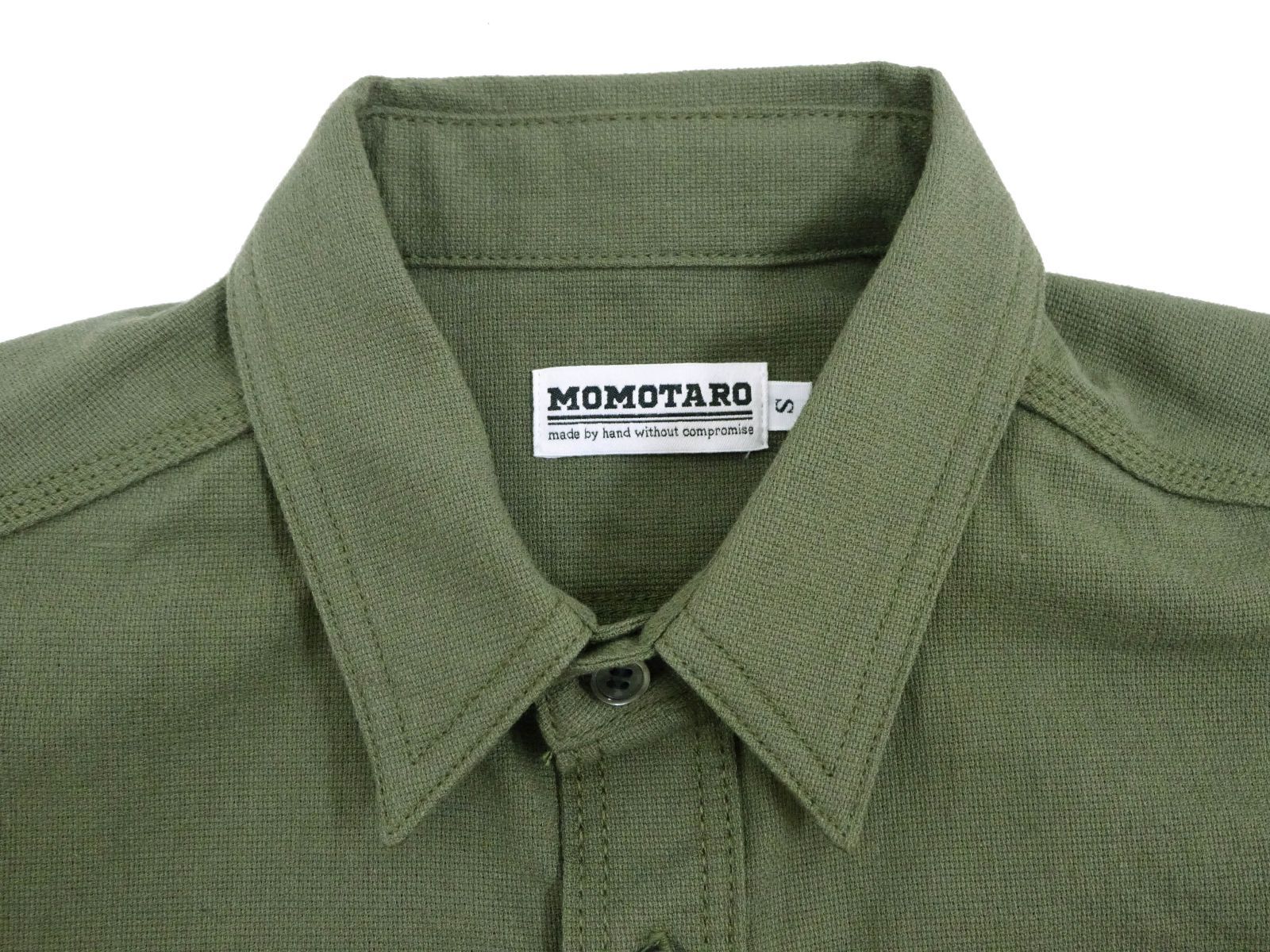 桃太郎ジーンズ 美品 名作 ドット ラウンドカラー シャツ m-35 ジェイル 桃太郎ジーンズ 美品 名作 ドット ラウンドカラー シャツ m-35