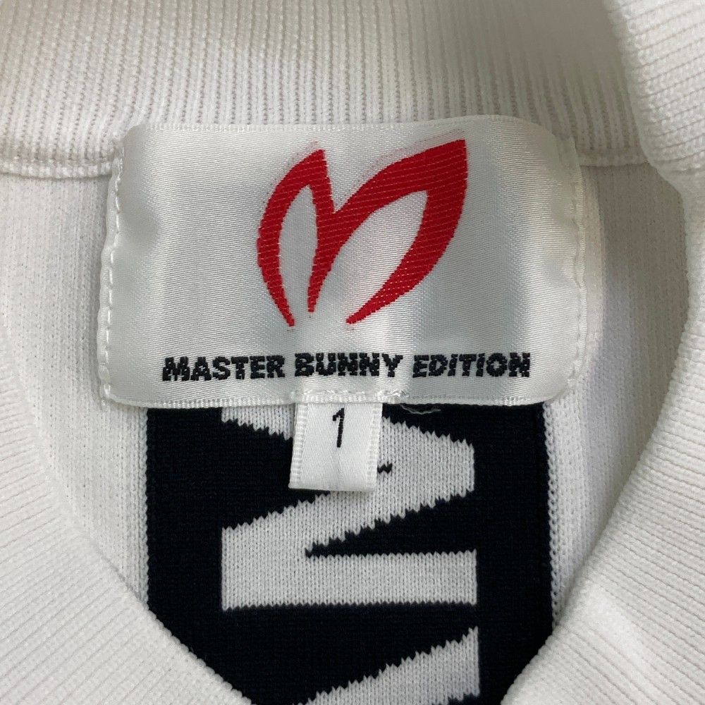 サイズ：0 MASTER BUNNY EDITION マスターバニーエディション 2024年モデル モックネック長袖ニットセーター  ホワイト系 [240101438765] ゴルフウェア レディース ストスト サイズ：0 MASTER BUNNY EDITION マスターバニーエディション