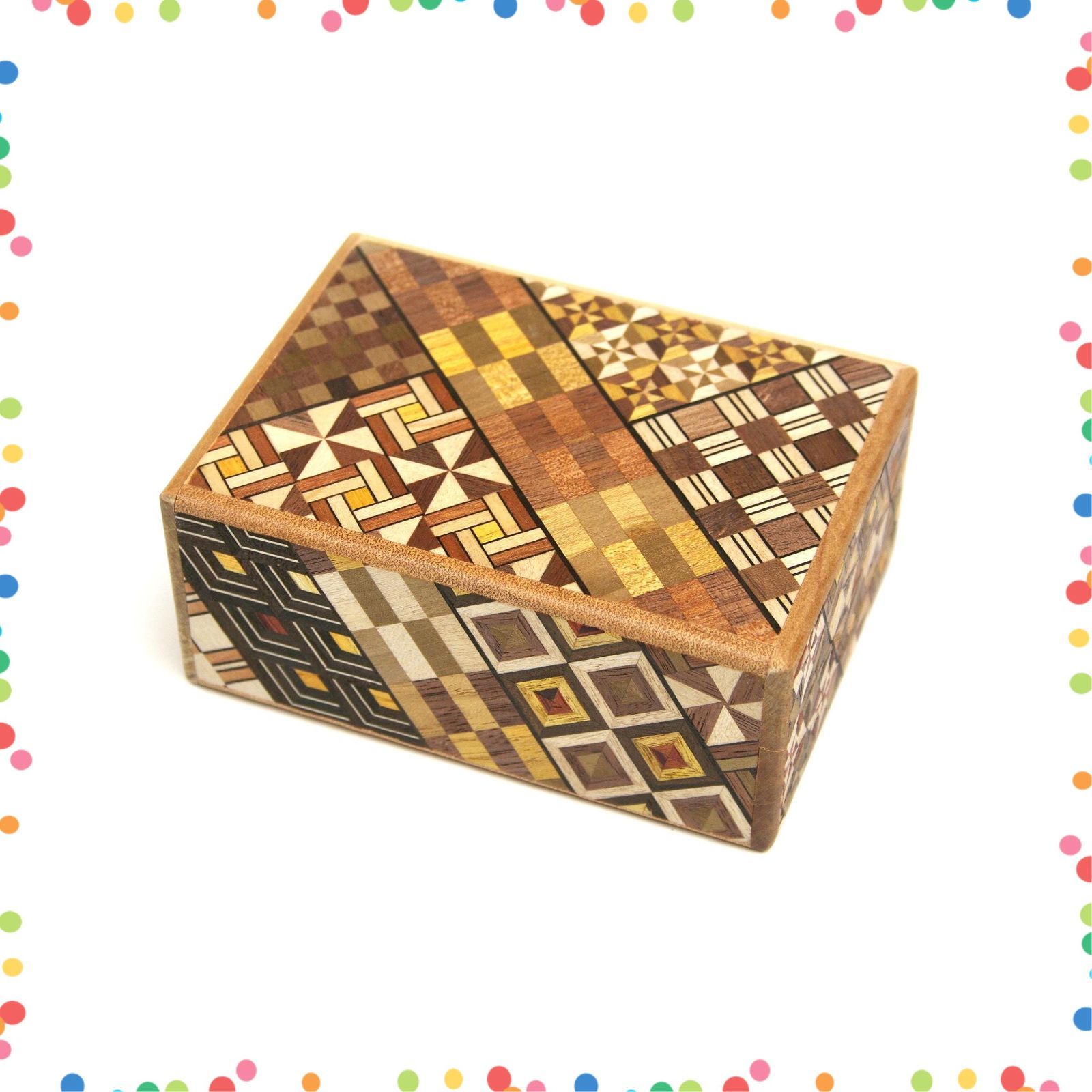 商品 box puzzle Japanese 10steps 秘密箱１０回仕掛け 箱根寄木細工