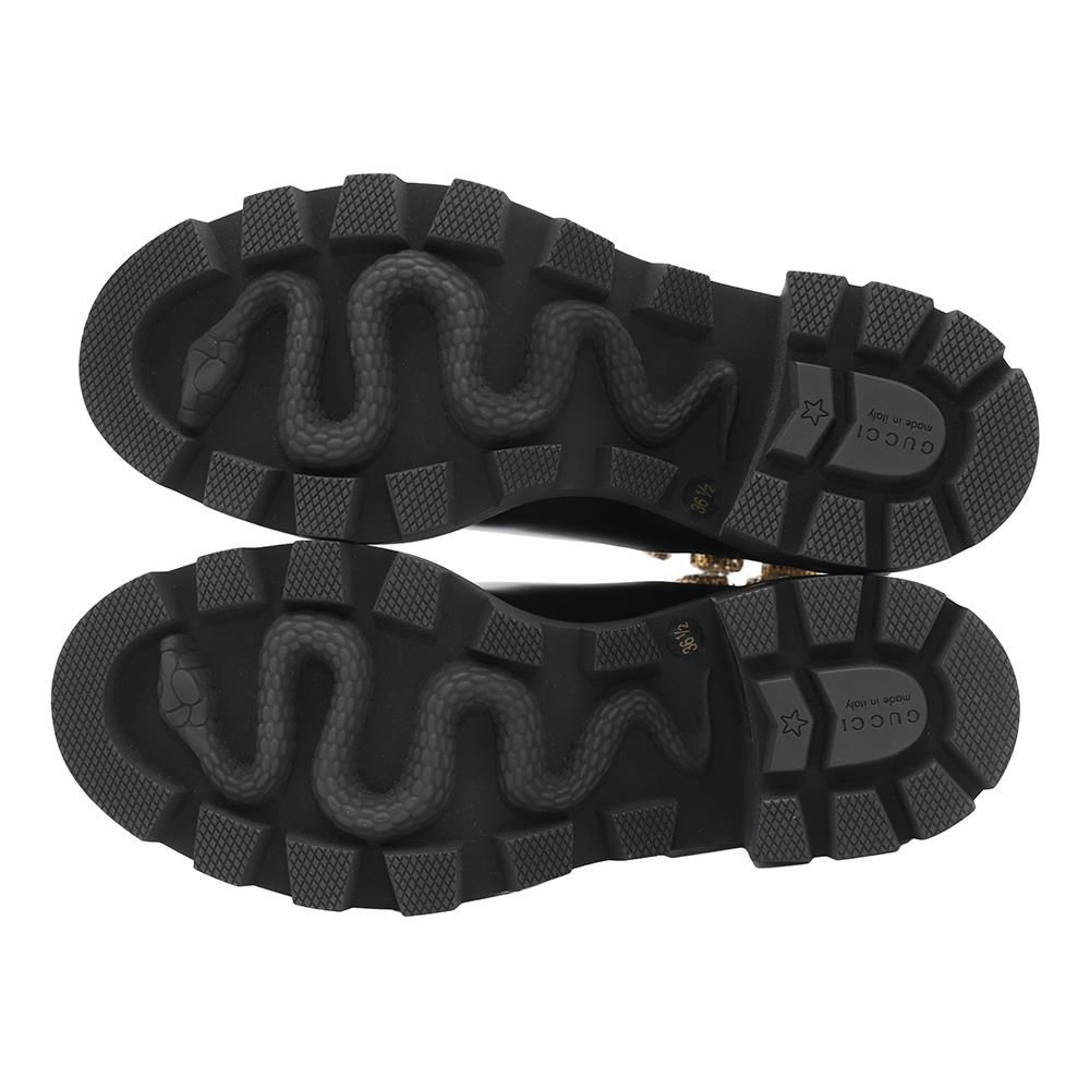 GUCCI　グッチ　アンクルブーツ　マーモントフリンジ　黒　サイズ36 中古・古着通販】GUCCI (グッチ) Gucci Ankle Boot With Belt/GGマー