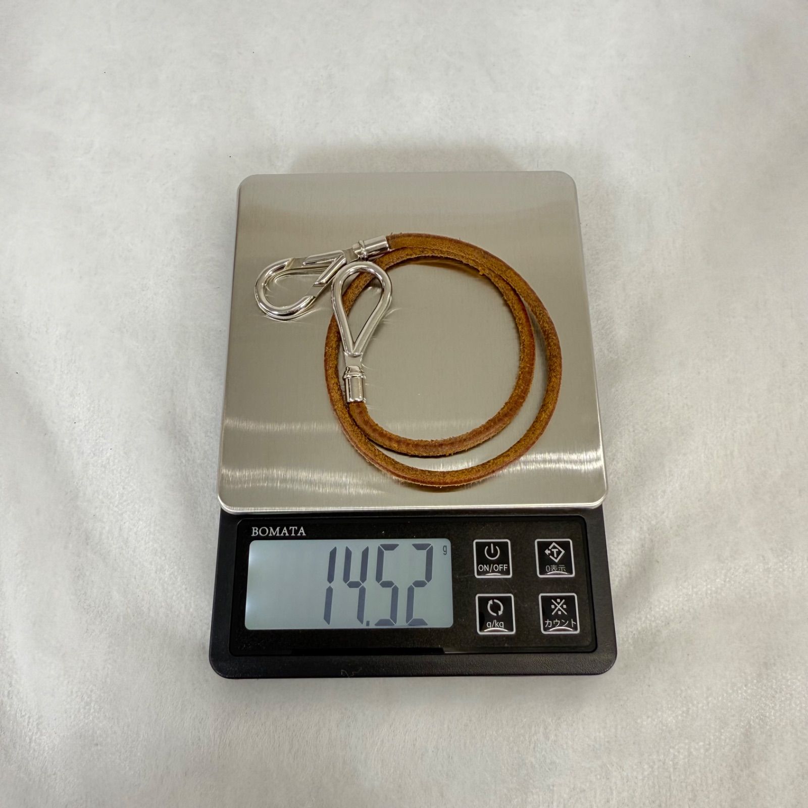 HERMES エルメス アタメ ブレスレット レザー 本革 シルバー金具