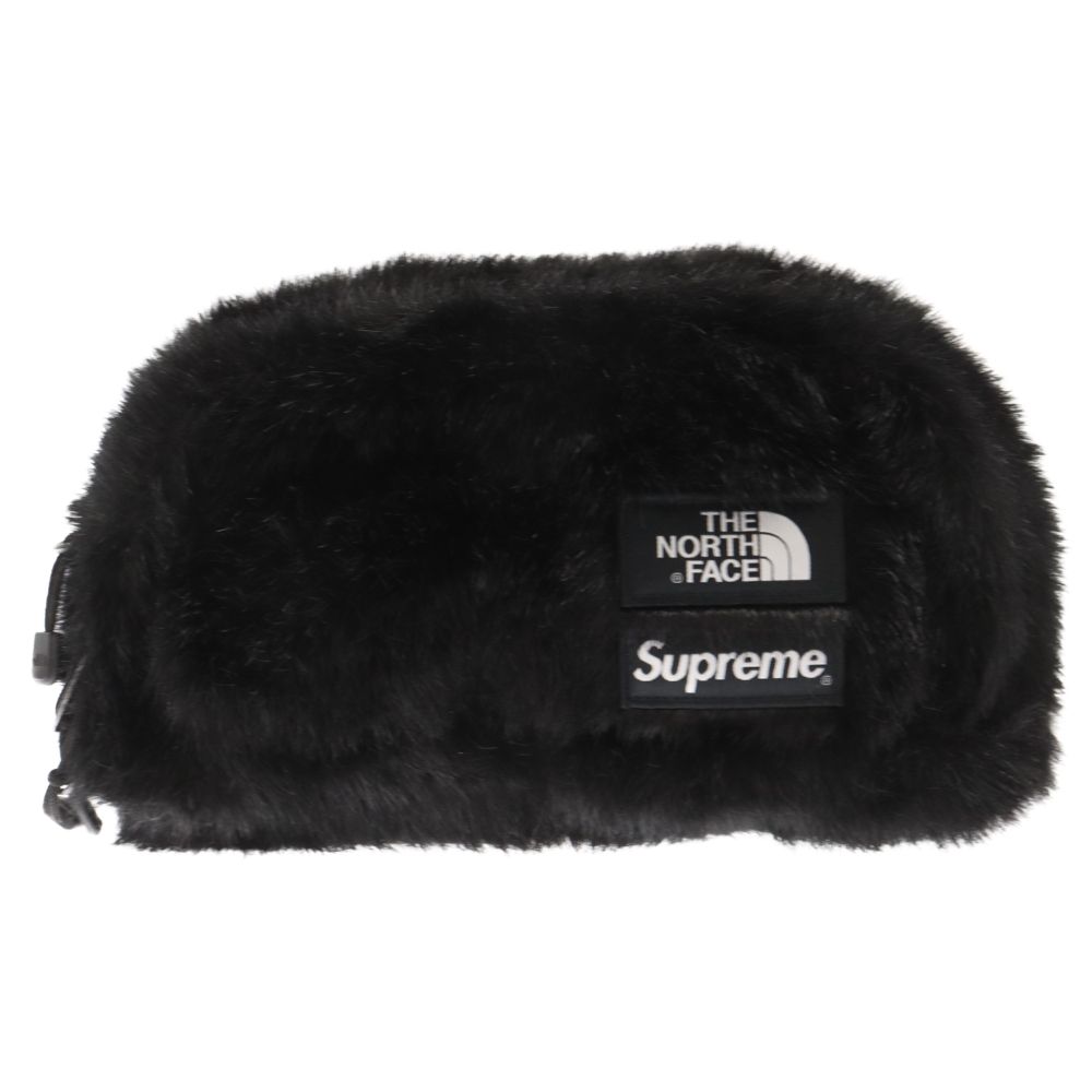 SUPREME (シュプリーム) 20AW×THE NORTHFACE ザ ノースフェイス Faux Fur Waist Bag フェイクファー ウエスト ボディバッグ ブラック NF0A5G87