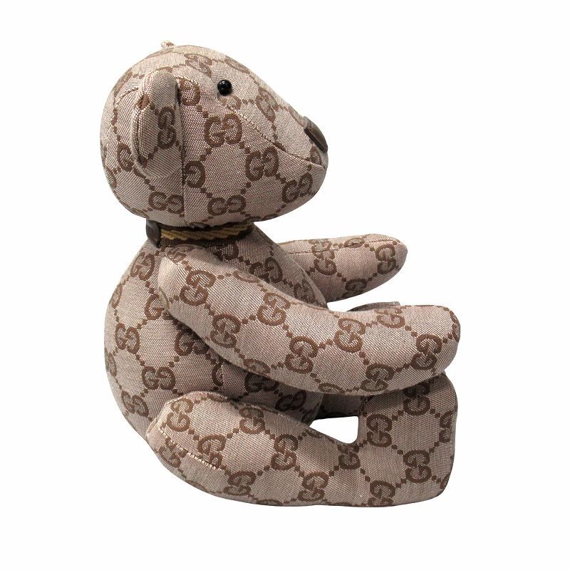 美品 グッチ GUCCI GG柄 ベアー ぬいぐるみ テディベア クマ