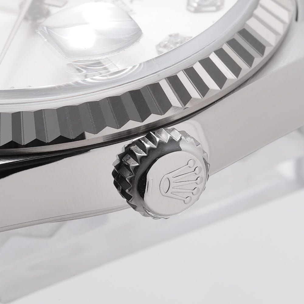 美品！ロレックス　デイトジャスト　ss/wg 10pダイヤ　シルバー 179174G ロレックス(ROLEX) デイトジャスト シルバー彫り