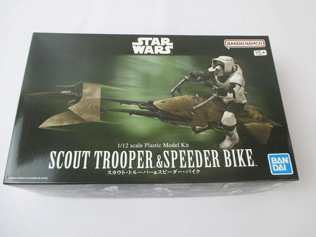 未組立 プラモデル バンダイ STAR WARS １|12 スカウトトルーパー＆スピーダーバイク プラモデル
