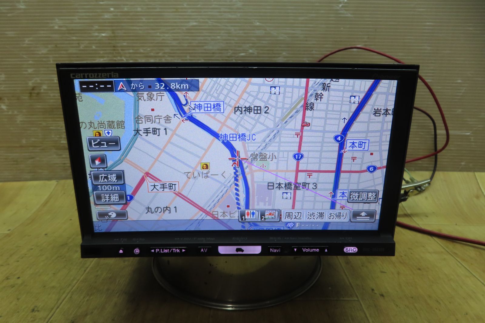 付 F3884 カロッツェリア AVIC-HRZ990 HDDナビ 地図2010年 地デジTVフルセグ内蔵 Bluetooth内蔵 CD DVD再生OK