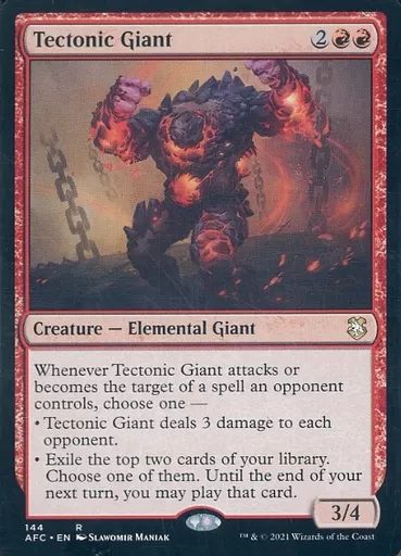 中古】マジックザギャザリング 144[R]：【AFC】Tectonic Giant/地盤の