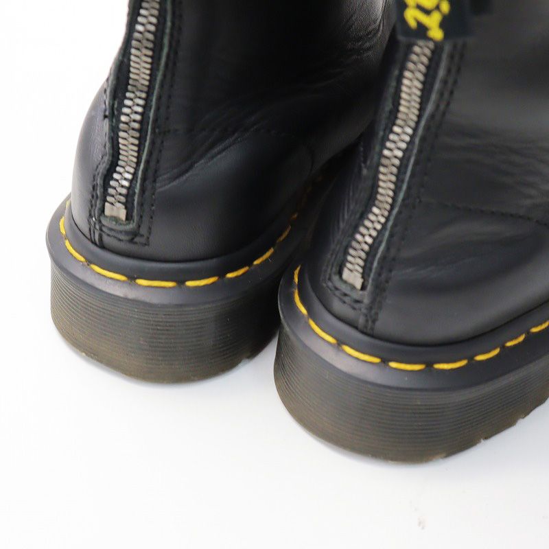 コラボ 定価5.7万 ワイズ × ドクターマーチン Y's × Dr.Martens 10EYE BOOT ジップ 10ホールブーツ 6/ブラック 23cm【2400013845267】