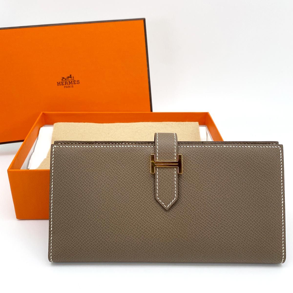 エルメス ベアンスフレ 長財布 エトゥープ HERMES エルメス 