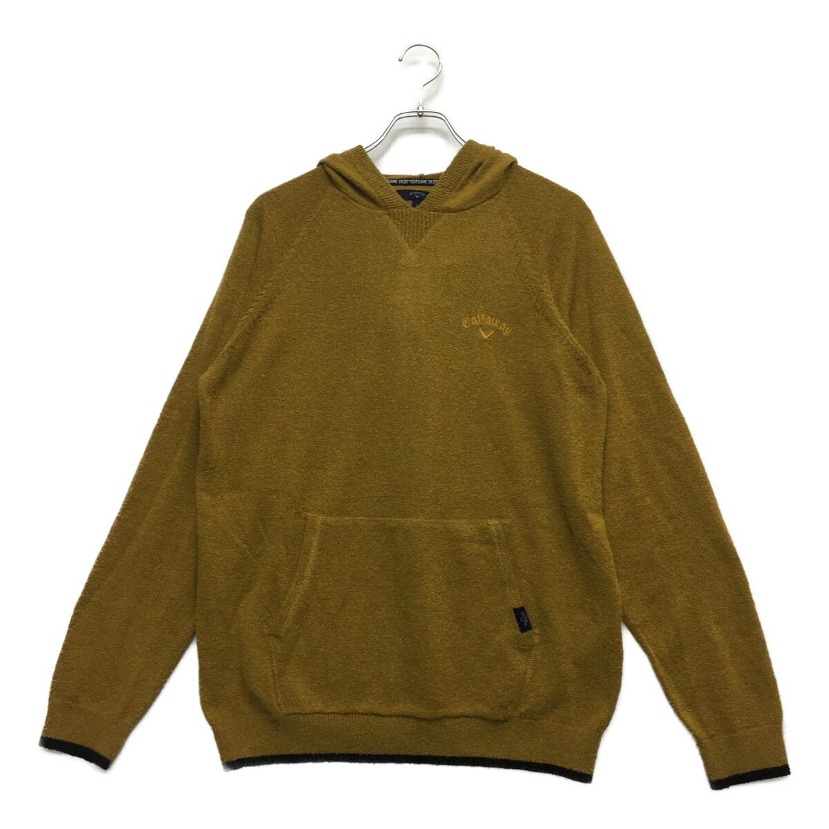 Callaway - coco 中古 キャロウェイ Callaway メンズ パーカー L 黄色系 黄土色 長袖 ニット シンプル 訳あり メンズ キャロウェイ Callaway パーカー L 黄色系 黄土色 長袖