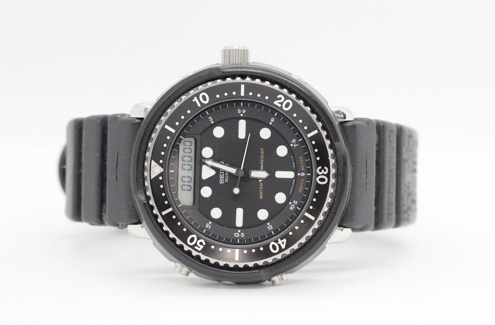 SEIKO セイコー ハイブリッドダイバー 150m H558-5000 動作品 デジアナ クォーツウォッチ