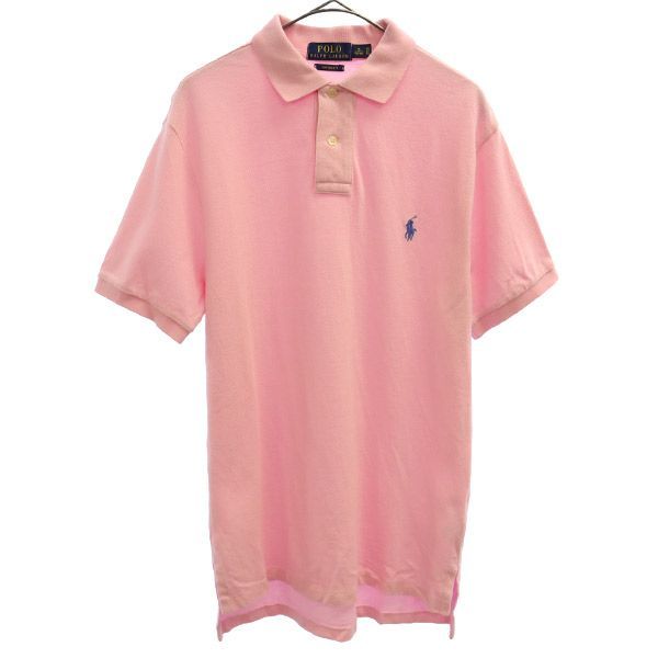 ポロラルフローレン ロゴ刺繍 半袖 ポロシャツ S ピンク POLO RALPH