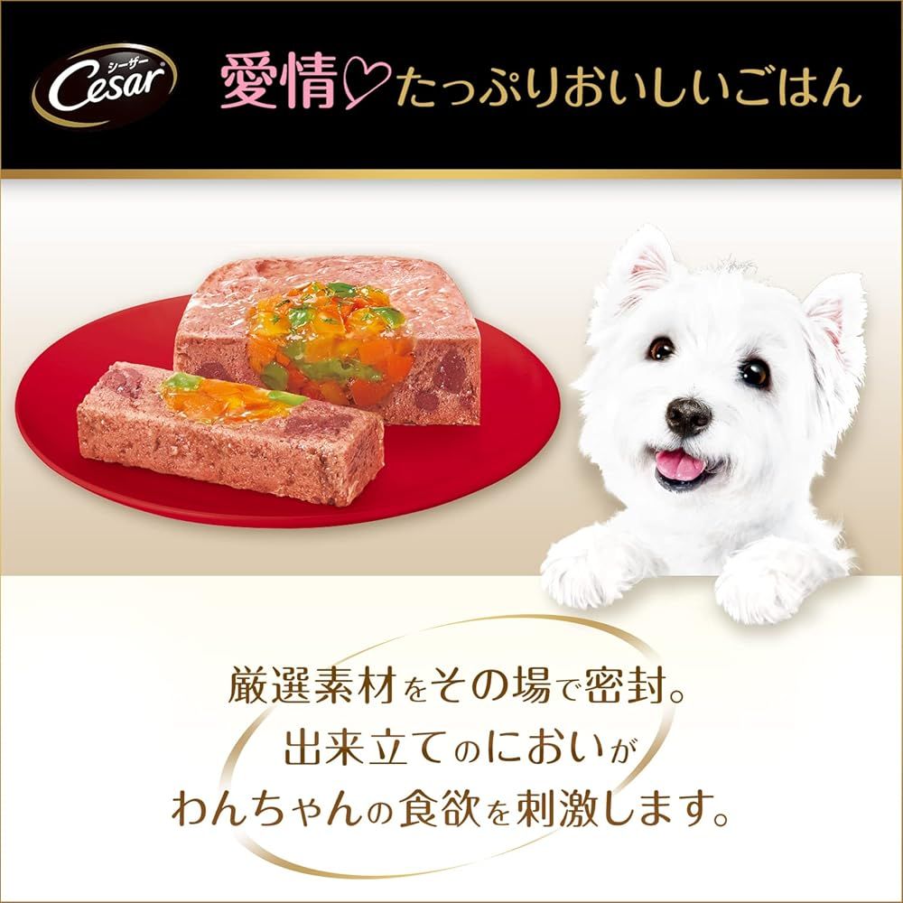 シーザー 限定 成犬用 吟選ビーフ まぐろ入り 100g×24個 (まとめ買い
