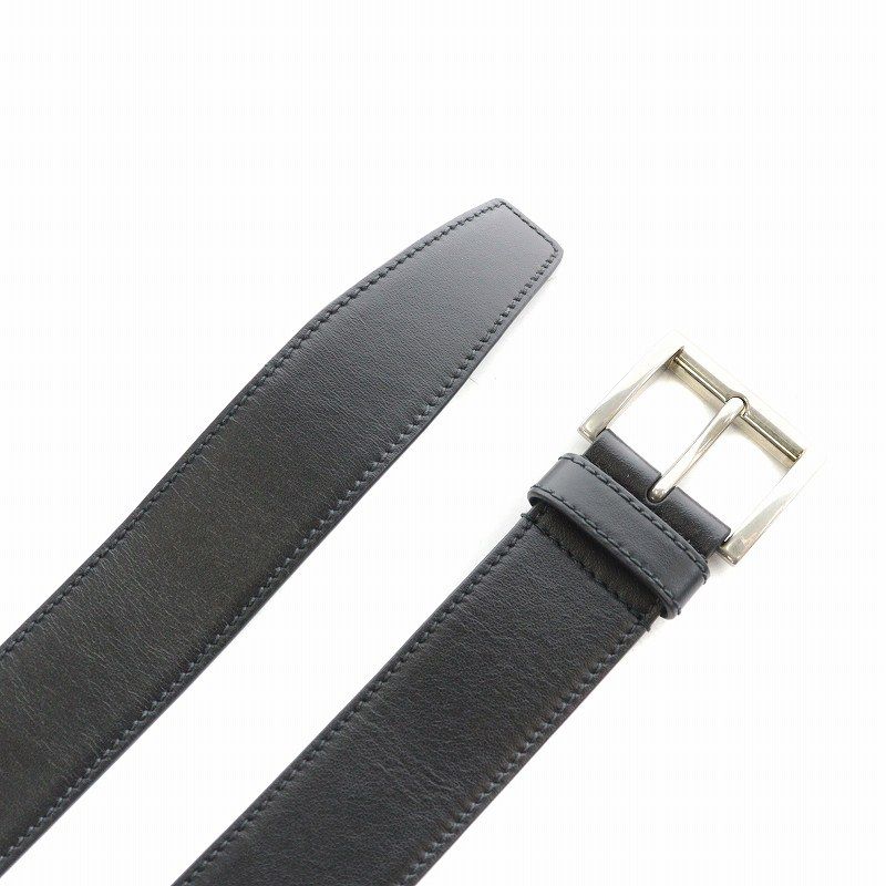 プラダ PRADA レザーベルト ハトメ 34/85 黒 ブラック 1CC537