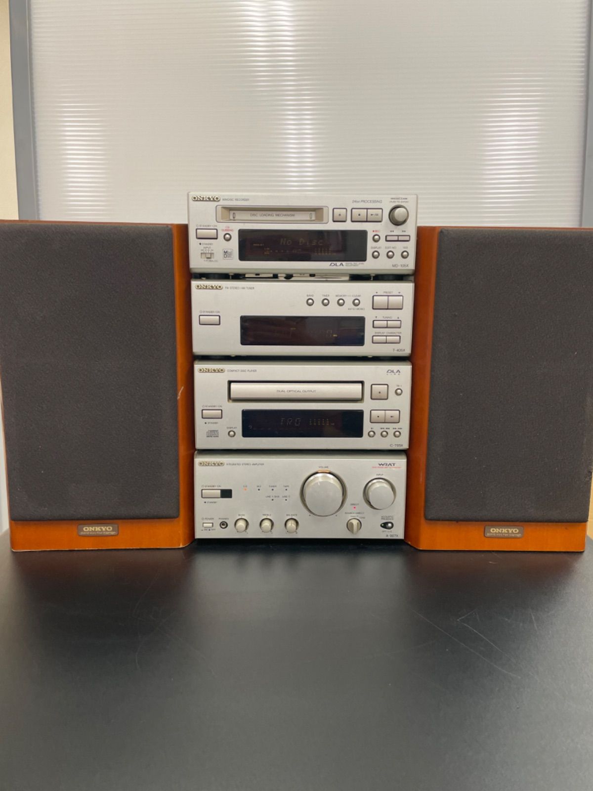 ONKYO INTEC205 A-907X CD MD FM/AMチューナー - メルカリ