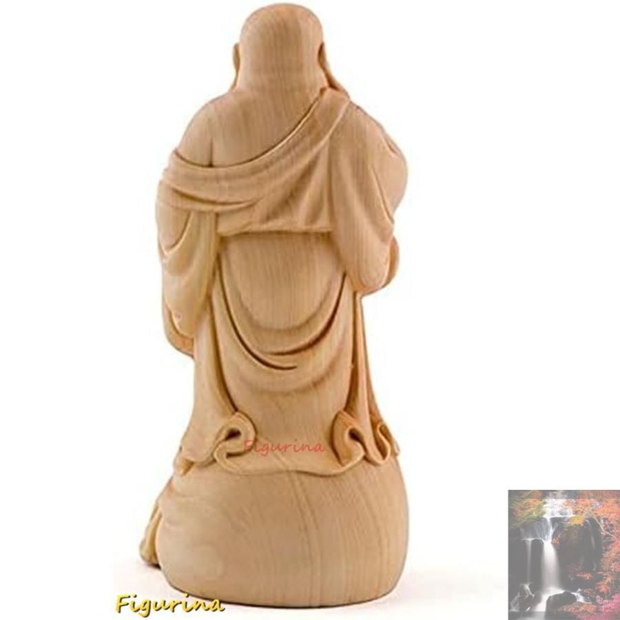 木製 笑顔の仏像 約30cm 彫刻　オブジェ　布袋様 Yahoo!オークション - 【驚安 数量限定 】 笑顔の布袋様 仏像
