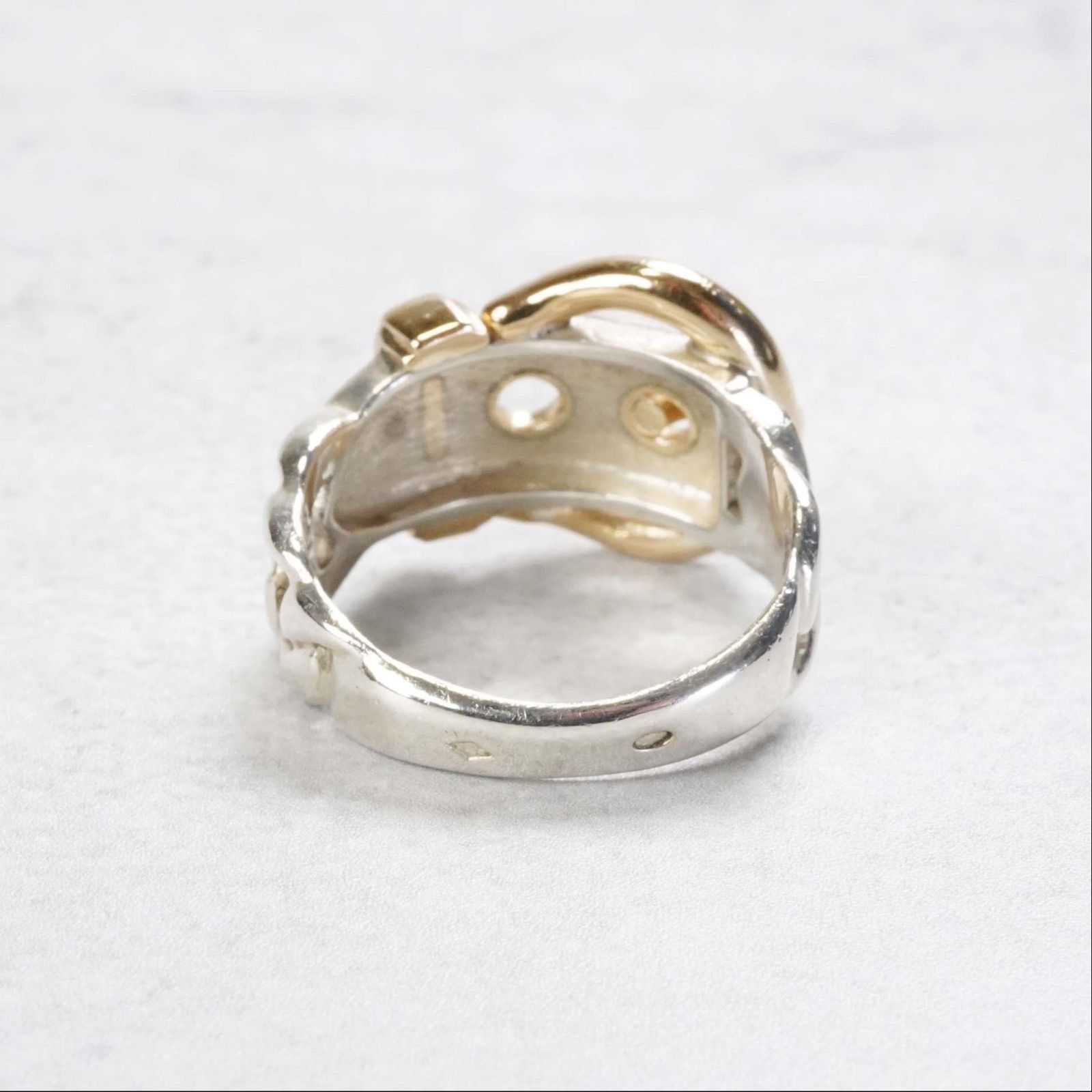 エルメス リング ブックルセリエ 13号 ゴールド シルバー コンビ HERMES ブックルセリエ コンビリング 13号 - メルカリ