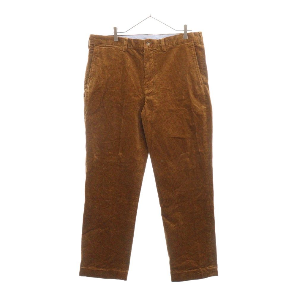 POLO RALPH LAUREN (ポロラルフローレン) STRETCH STRAIGHT FIT ジップフライ コーデュロイ ストレート チノパンツ ブラウン DRFLZT8R