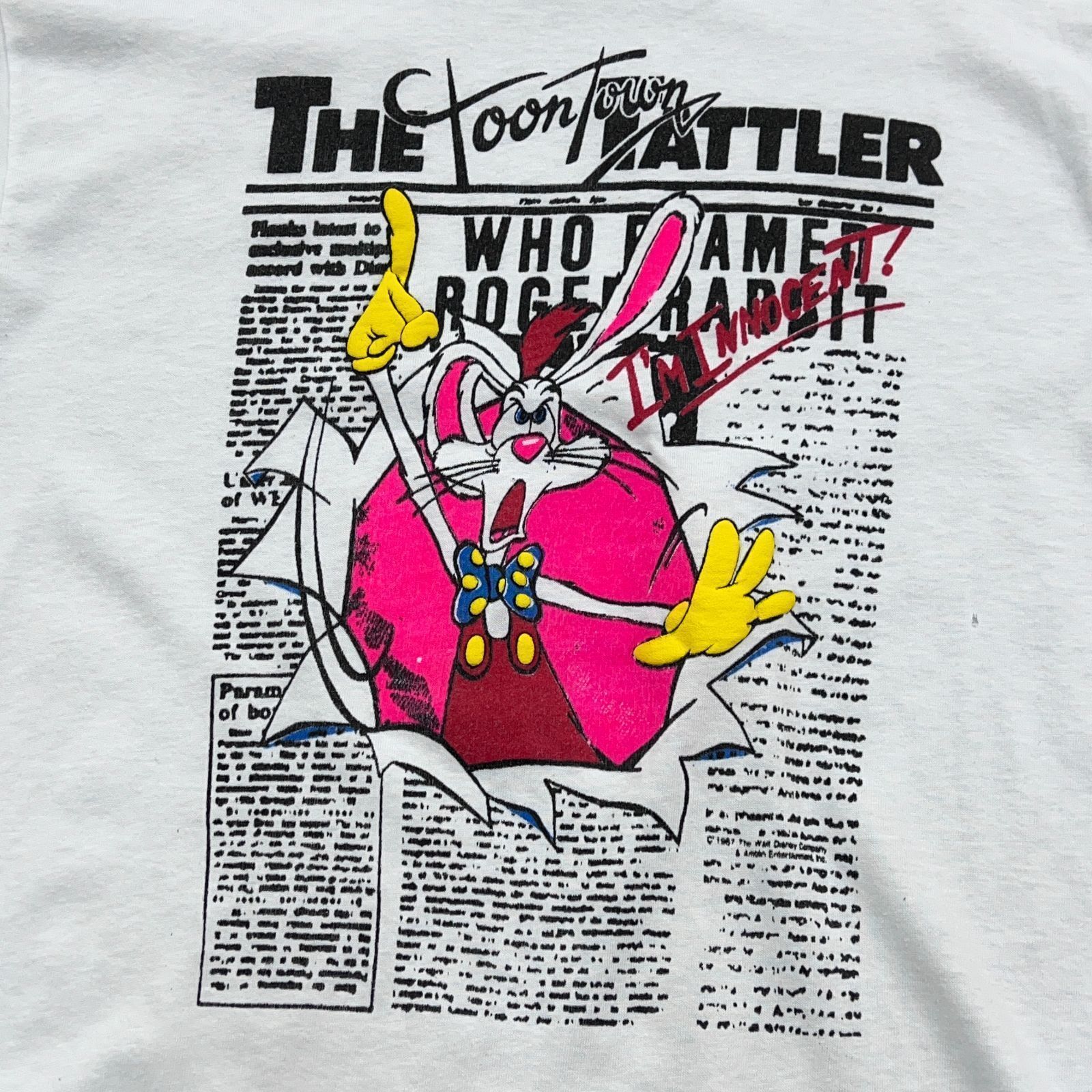 USA製 ロジャーラビット トゥーンタウン ヴィンテージTシャツ 半袖 