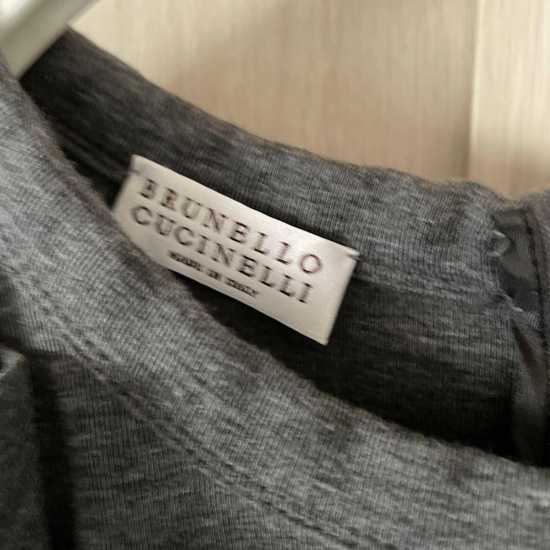 B ブルネロクチネリ BRUNELLO CUCINELLI ワンピース フリル 無地 グレー 灰色 お呼ばれ デート オフィスカジュアル 食事会 dress ドレス NICORILABO_COM