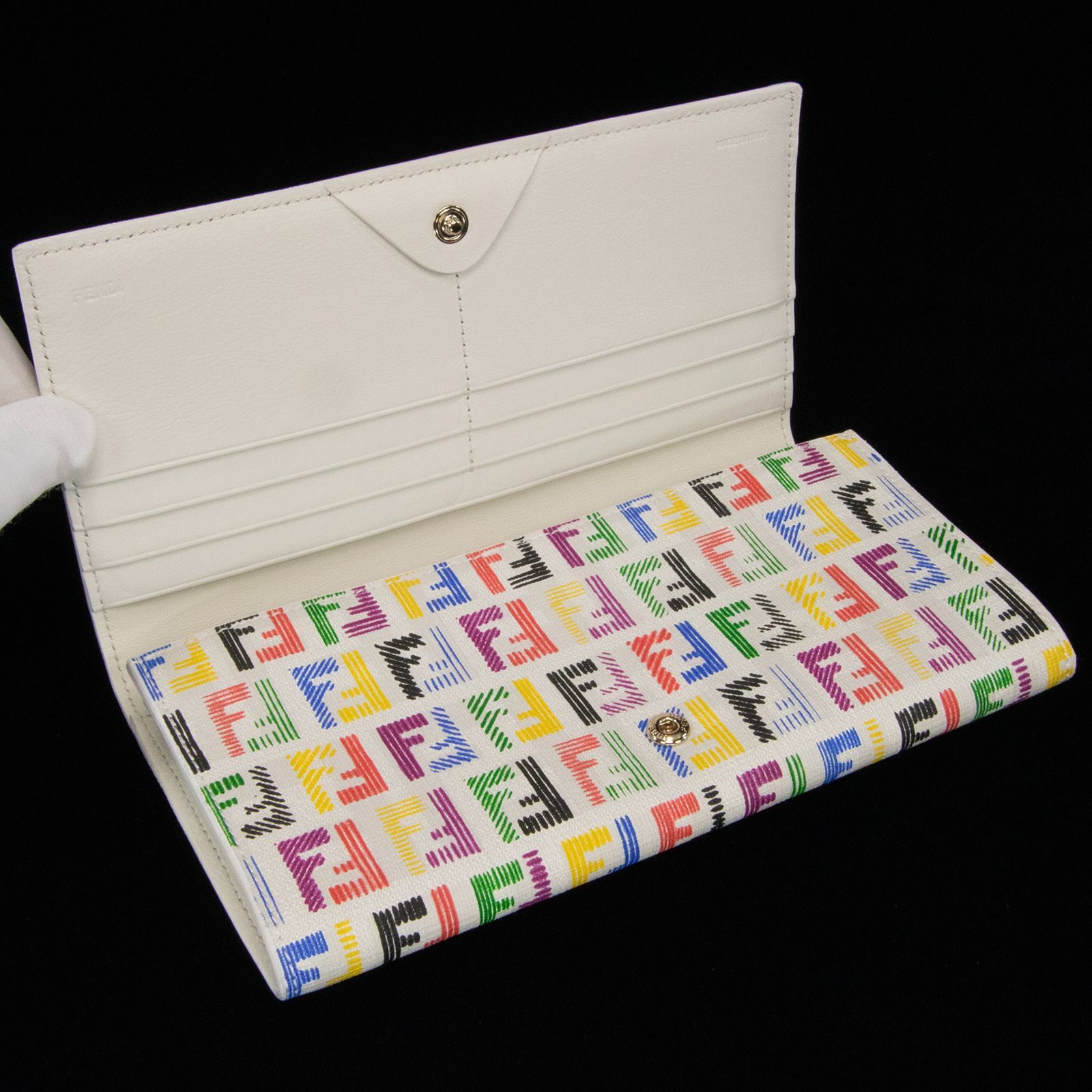 【美品】FENDI フェンディ 長財布 スナップボタン ズッカ柄 ヴィンテージ Fendi ズッカ柄 長財布(茶) – Vintage Shop Rococo