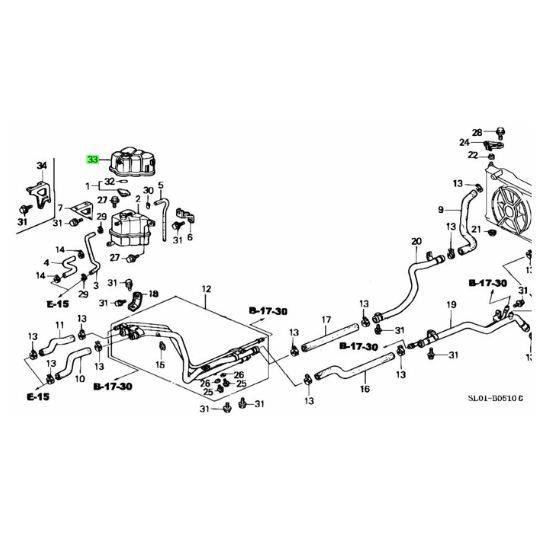 純正 ホンダHONDA NSX エクスパンションタンク カバー NA2 ラジエターリザーブタンク Expansion tank cover Radiator reserve tank FFCRYSTALESIA_COM