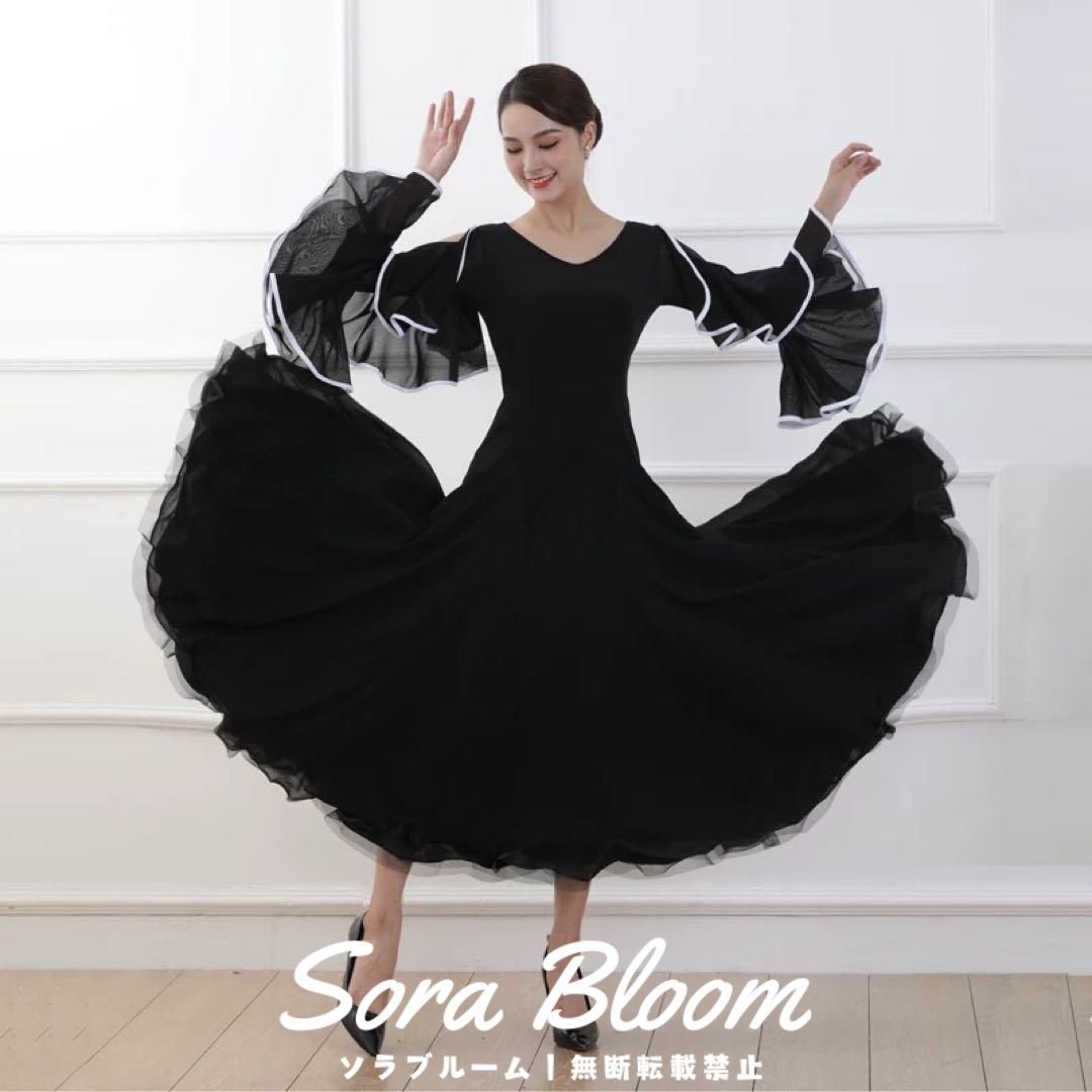 スタンダード練習着！気分があがるオシャレなワンピース★ダンスパーティーにも！ 新品未使用スタンダード練習着！気分があがるオシャレなワンピース