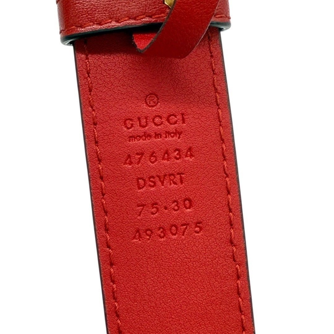 グッチ GUCCI GGマーモント ウエストポーチ ボディーバッグ 476434 赤