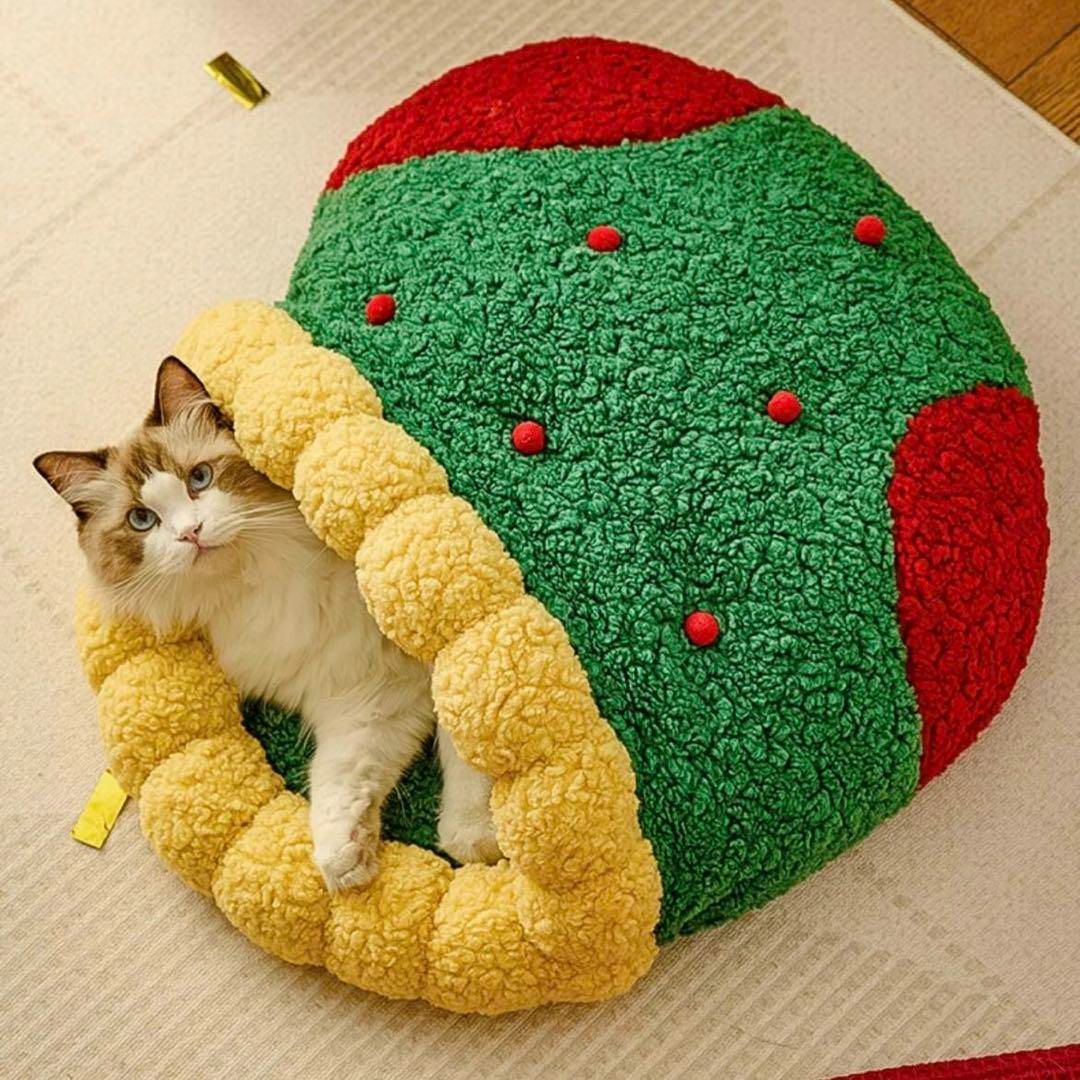 ネコちゃん 猫 寝袋型おふとんベッド クリスマス
