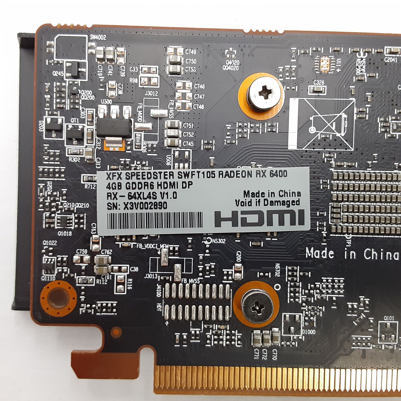 ジャンク】XFX SPEEDSTER SWFT105 RADEON RX 6400 4GB GDDR6