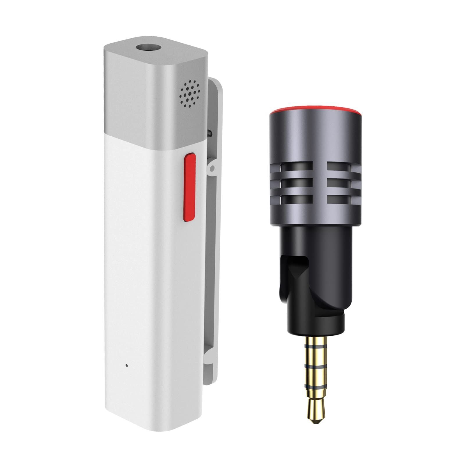 SmartMike 充電式ワイヤレスBluetoothマイク 白 - SmartMike 単一指向性マイク SabineTek サウンドピックアップ品質を向上 アクティブノイズリダクション機能付き