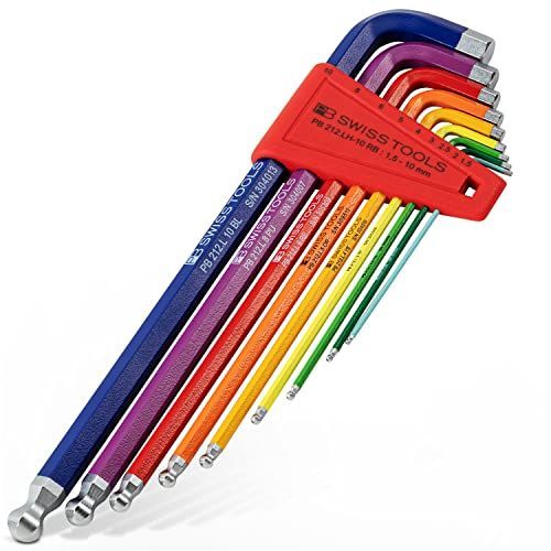 レインボー PB SWISS TOOLS 212LH-10RBCN ボール付ロングレインボーレンチセット