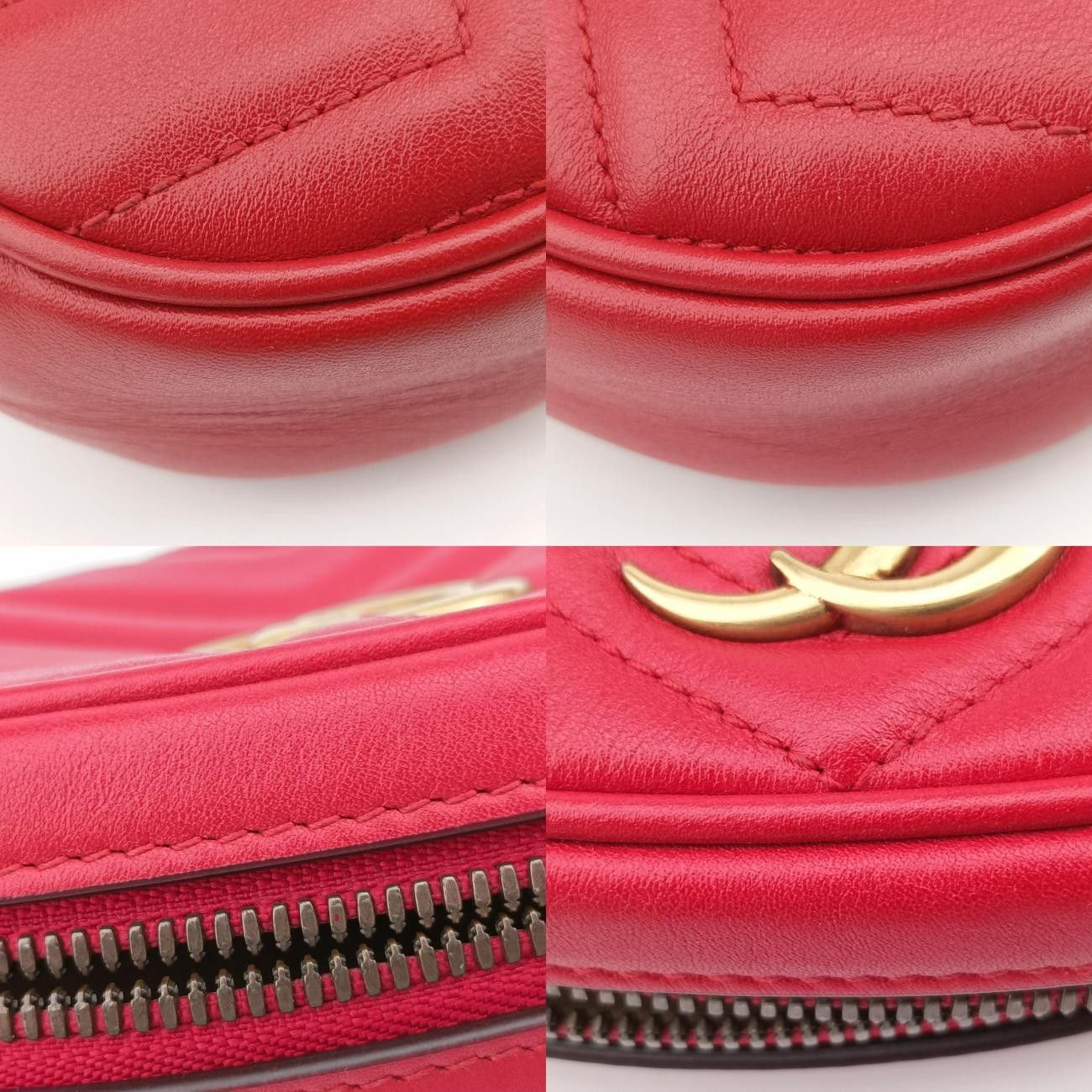 グッチGucciGGマーモントレッドレザー476434C025540549