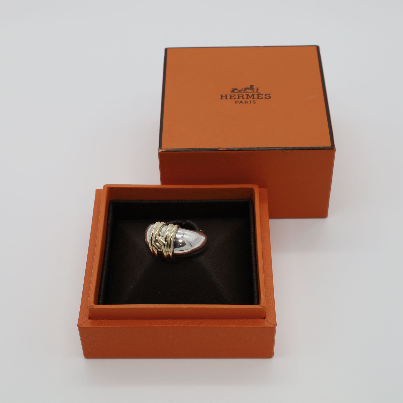 Hermès - Vintage ‘’H’’ Motif Silver Ring / エルメス - 