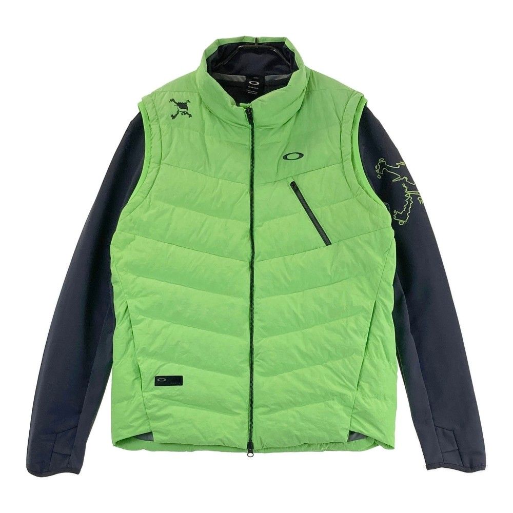 サイズ：XL OAKLEY オークリー 2WAY 蓄熱 ダウンベスト スカル刺繍