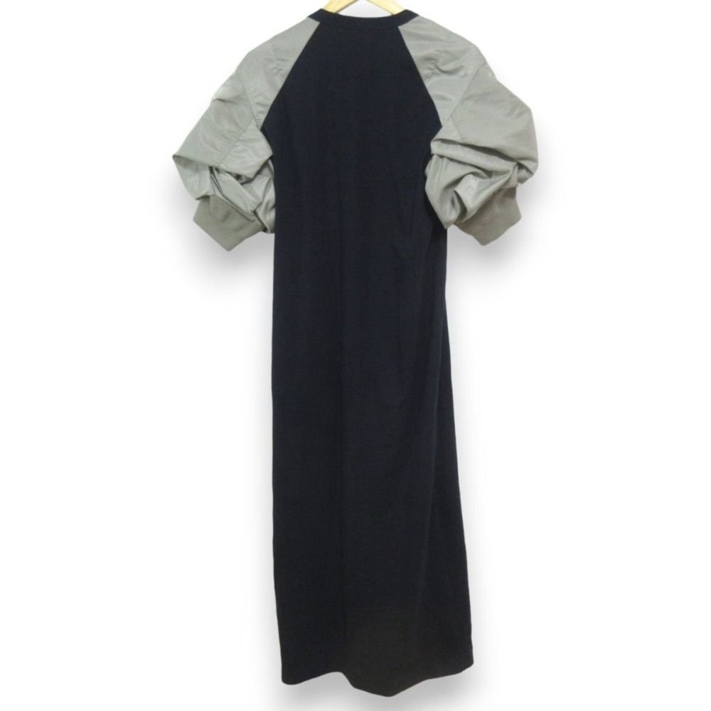 美品 24SS sacai サカイ Twill&Jersey Dress 異素材ドッキング