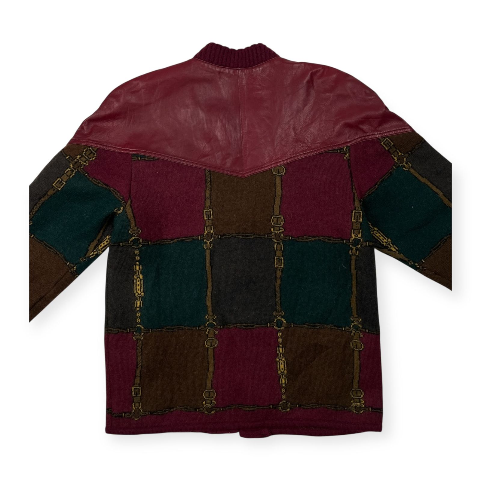 高級 スペイン製 TORRAS レザー ニット コート 金ボタン 本革 スペイン製 TORRAS トーラス レザー 切替 ニット コート ジャケット