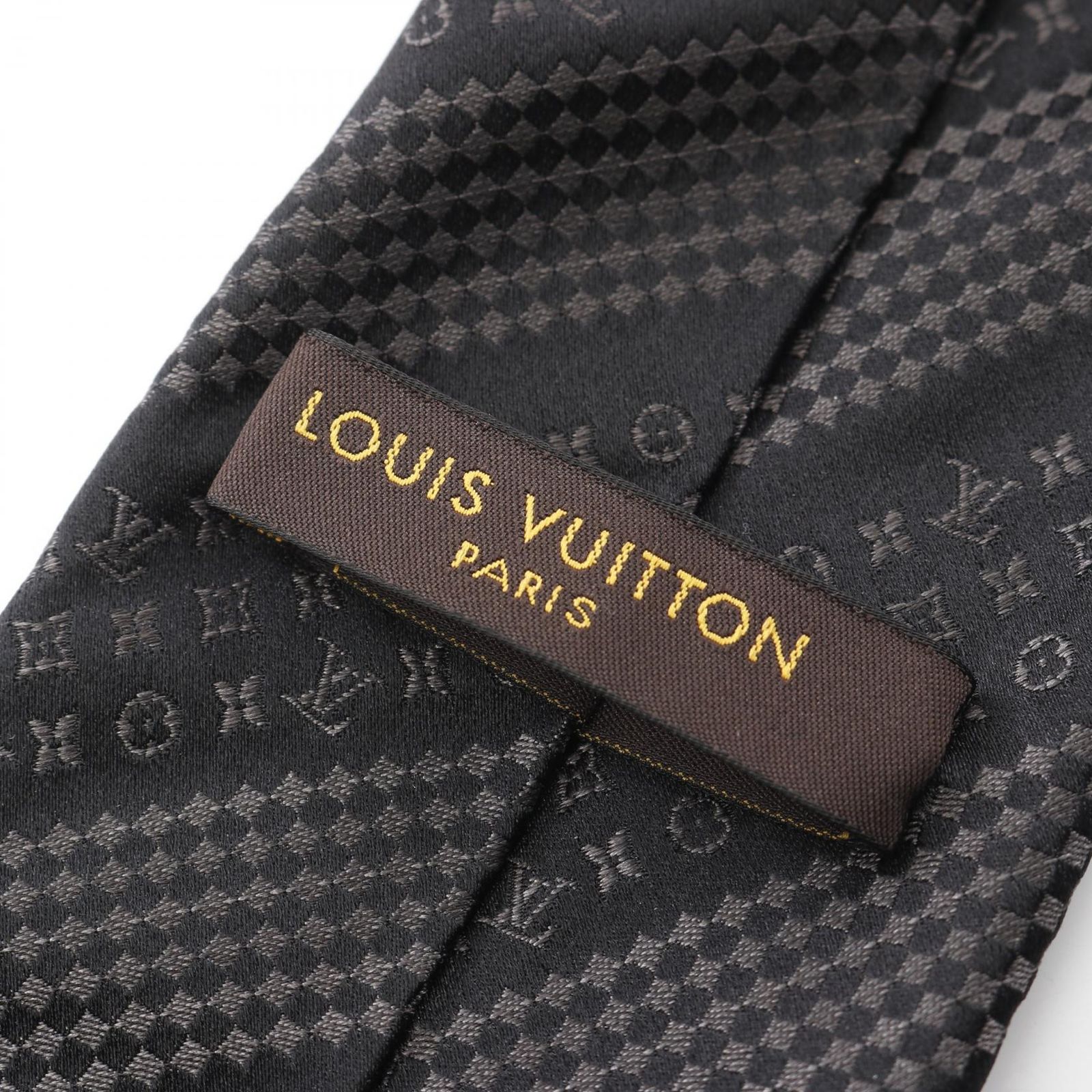 売り切り特価✨ルイヴィトン モノグラム ブラウン ゴールド ネクタイ シルク LOUIS VUITTON ルイ ヴィトン モノグラム ネクタイ クラヴァット