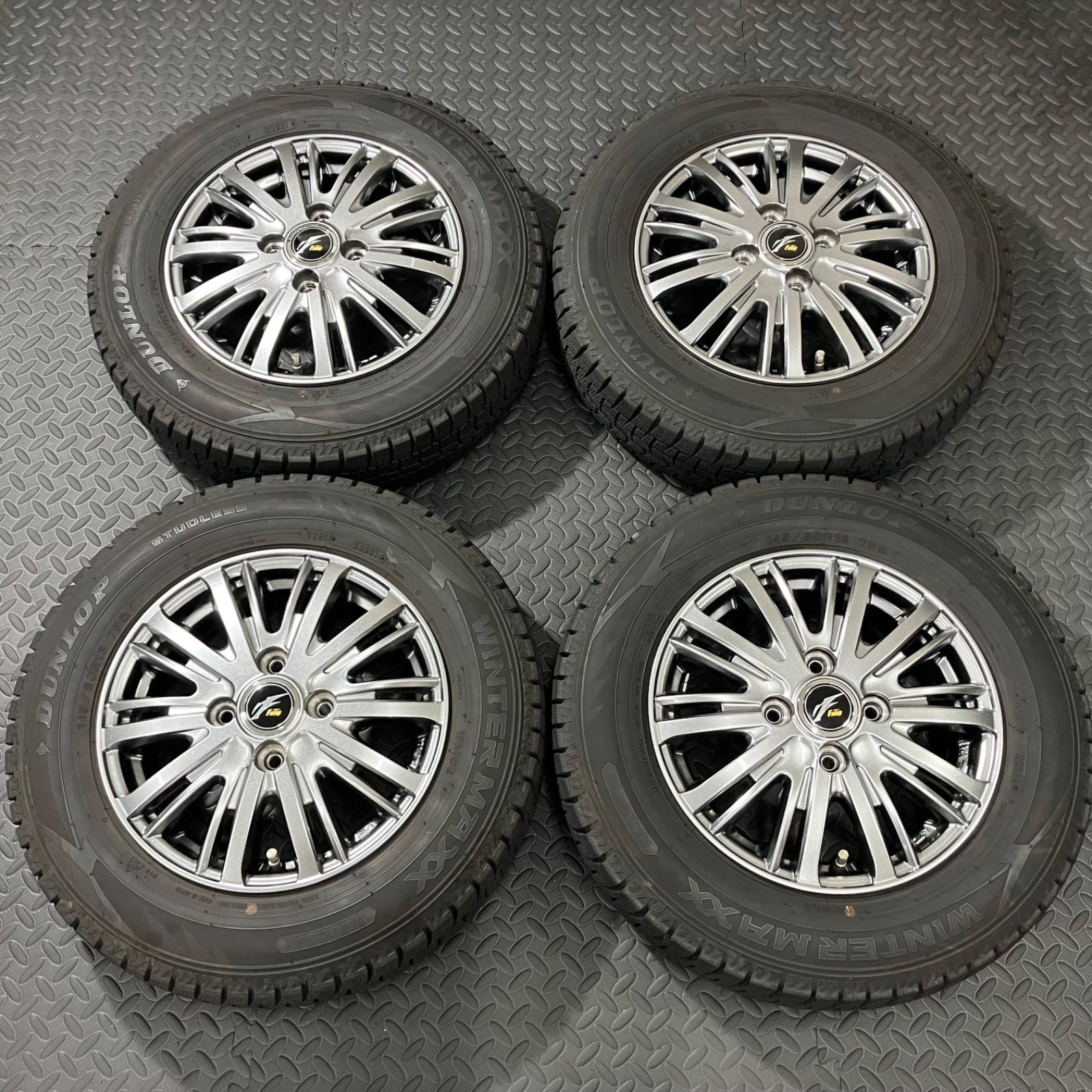 21年製 145|80R13 ダンロップ ウインターマックスWM02 Fang ファング ワゴンR タント N-BOX スタッドレス 3499