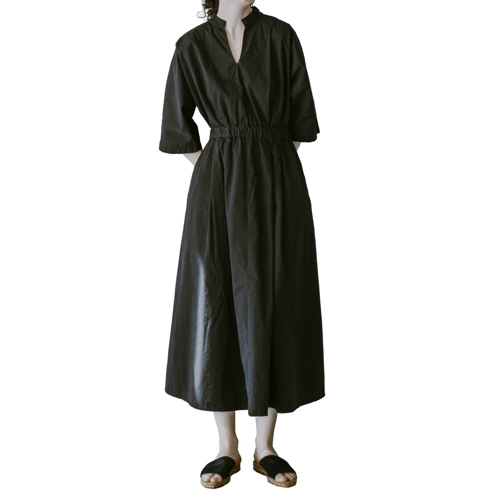 MEYAME メヤメ COTTON DRESS BLACK コットンドレス 新品 - メルカリ